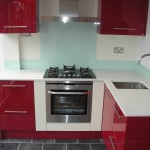 red gloss kitchen